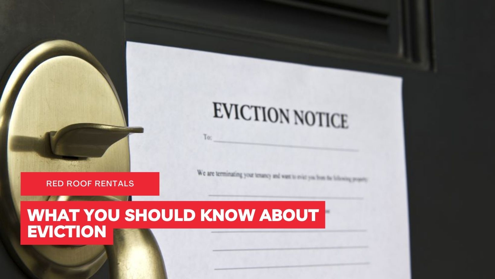 WHAT YOU SHOULD KNOW ABOUT EVICTION