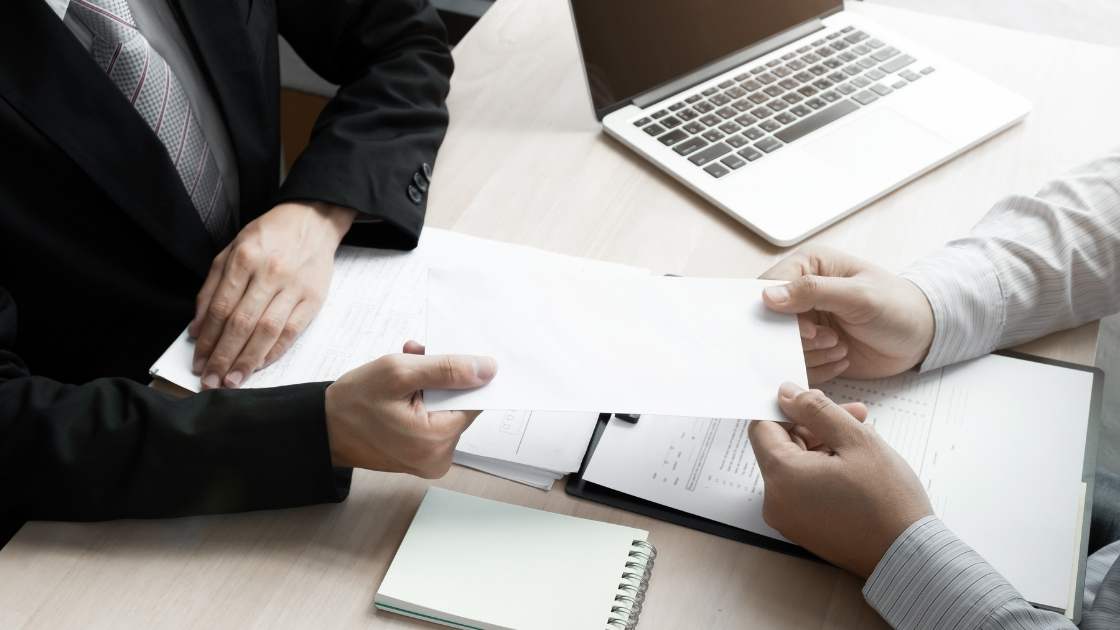 a tenant being served an eviction notice